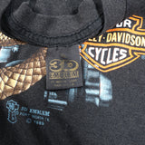 Vintage 3D Emblem Harley Davidson Snake T-Shirt