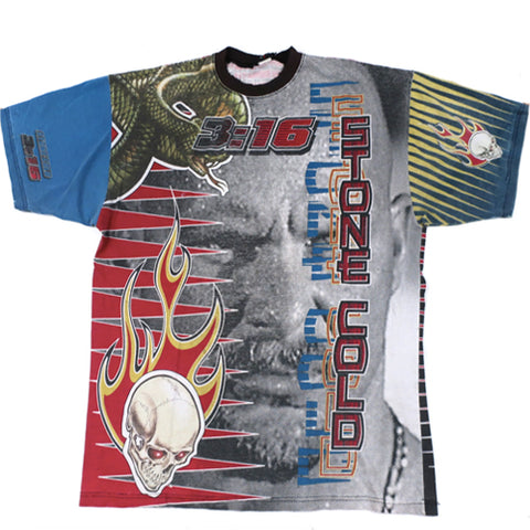 Vintage Stone Cold All Over Print T-Shirt