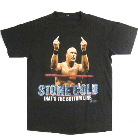 Vintage Stone Cold That's The Bottom Line T-Shirt