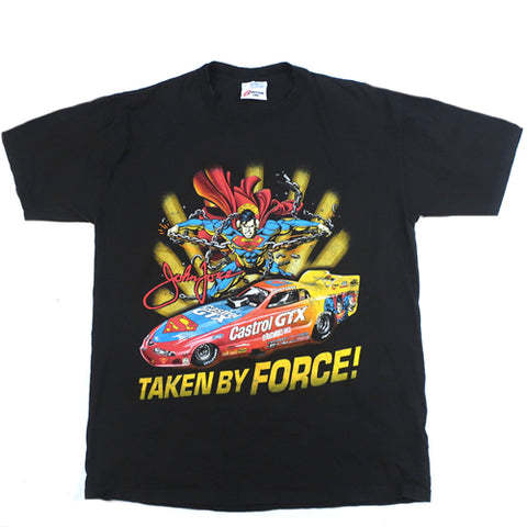 Vintage John Force Superman Nascar T-shirt