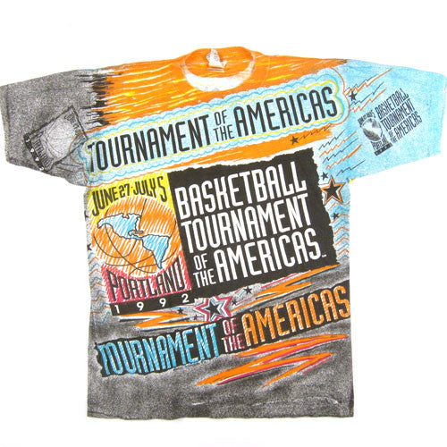 Vintage 1992 Tournament of the Americas Basketball T-shirt