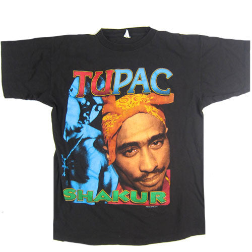 Two Pack Singer Vintage Tupac Shakur 2Pac Tommy Hilfiger T-Shirt 1996 Rap Hip Hop RIP ...