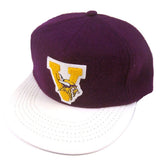 Vintage Minnesota Vikings Leather Brim Strapback Hat NWT