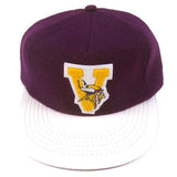Vintage Minnesota Vikings Leather Brim Strapback Hat NWT