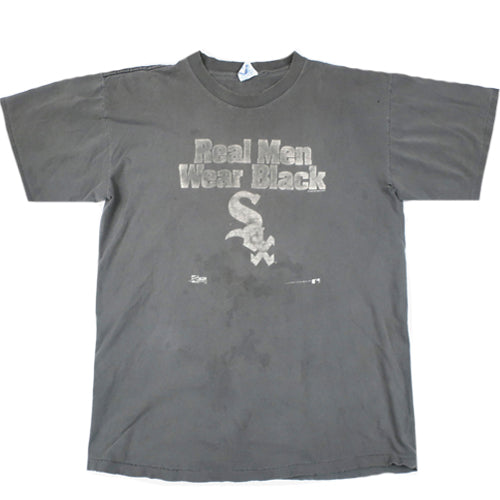 Vintage Chicago White Sox Real Men Wear Black T-Shirt