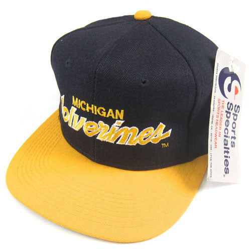 Vintage Michigan Wolverines Sports Specialties Snapback Hat NWT